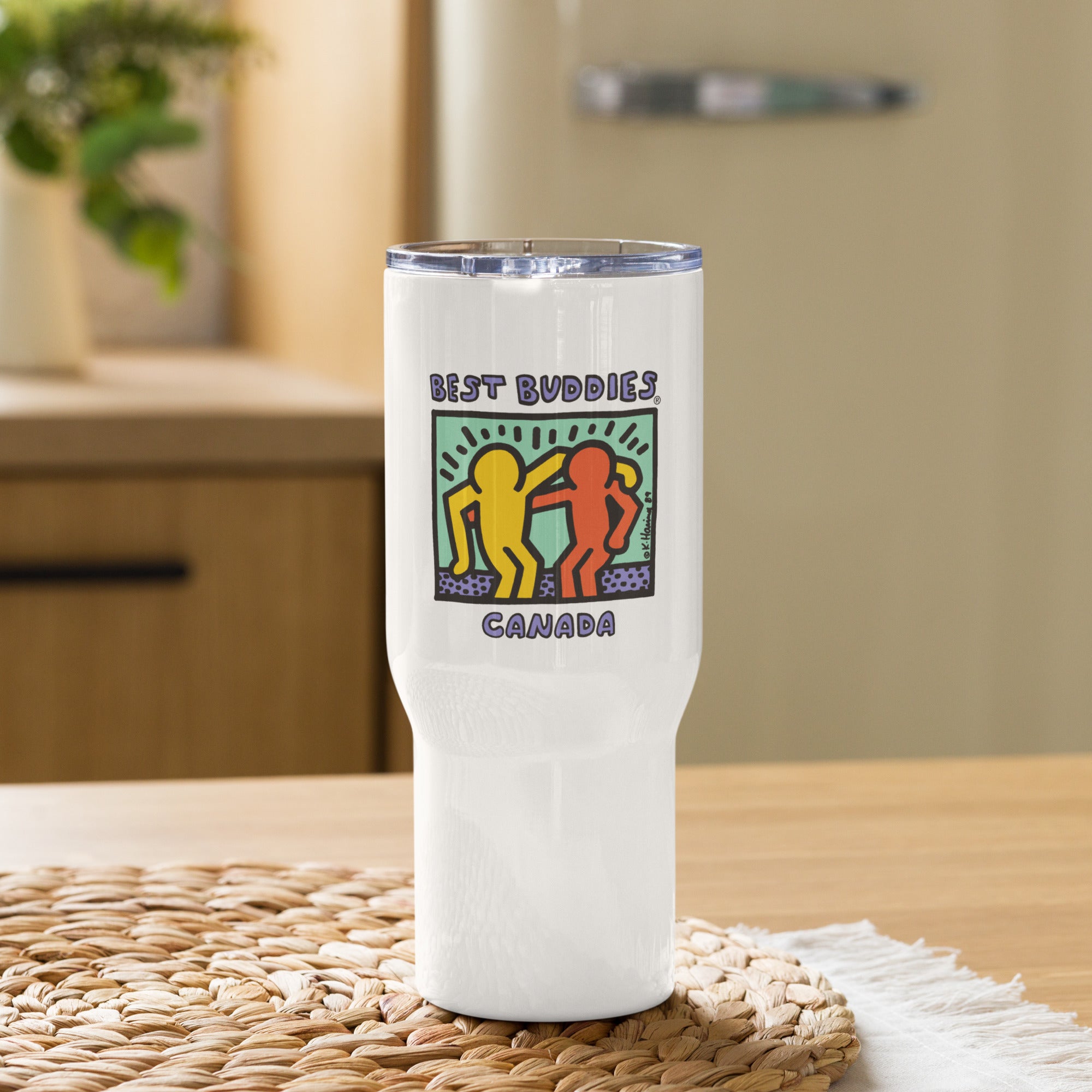 Haring Travel Mug with handle